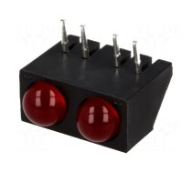 LED | horizontal,in housing | 4.8mm | No.of diodes: 2 | red | 20mA | 60°