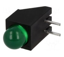 LED | in housing | 5mm | No.of diodes: 1 | green | 20mA | 60° | 2.2÷2.5V