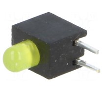 LED | in housing | 3mm | No.of diodes: 1 | yellow | 20mA | Lens: diffused