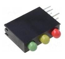 LED | tricolour,in housing | 3mm | No.of diodes: 3 | 20mA | 30°