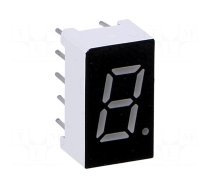 Display: LED | 7-segment | 7.62mm | 0.3" | No.char: 1 | red | 10mcd | anode