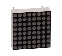 Display: LED | matrix | 8x8 | red | 3÷4.5mcd | cathode | 20x20mm | 1.8÷2.4V