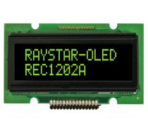 Display: OLED | alphanumeric | 12x2 | Dim: 55.7x32x11mm | green | PIN: 15