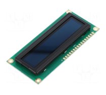 Display: OLED | alphanumeric | 16x2 | Dim: 80x36x10mm | red | PIN: 16