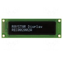 Display: OLED | alphanumeric | 20x2 | Dim: 116x37x9.8mm | white | PIN: 16