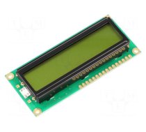 Display: LCD | alphanumeric | STN Positive | 16x1 | yellow-green | LED