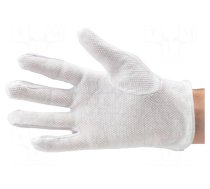 Protective gloves | ESD | M | Features: dissipative | polyester,PVC