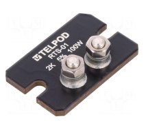 Resistor: thick film | screw | 2kΩ | 100W | ±5% | 38x25x2mm | 100ppm/°C