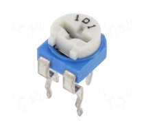 Potentiometer: mounting | single turn,horizontal | 100Ω | 100mW