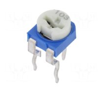 Potentiometer: mounting | single turn,horizontal | 10kΩ | 100mW