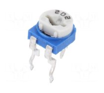 Potentiometer: mounting | single turn,horizontal | 2kΩ | 100mW | ±30%