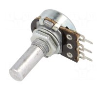 Potentiometer: shaft | single turn | 2.2kΩ | 100mW | ±20% | 6mm | mono