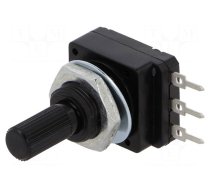 Potentiometer: shaft | single turn | 500kΩ | 60mW | PCB | 6mm | plastic