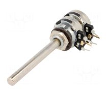 Potentiometer: shaft | single turn | 5kΩ | 200mW | THT | 6mm | metal