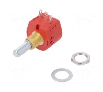 Potentiometer: shaft | single turn | 10kΩ | 1W | ±10% | 6.35mm