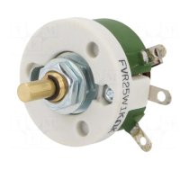 Potentiometer: shaft | single turn | 1kΩ | 25W | ±10% | 6mm | wirewound