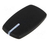 Cap | ABS | black | push-in | Pointer: white | oval