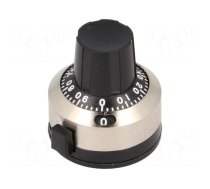 Precise knob | with counting dial | Shaft d: 6.35mm | 25x22x24mm