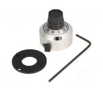 Precise knob | with counting dial | Shaft d: 6.35mm | Ø22.2x22mm