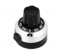 Precise knob | with counting dial | Shaft d: 6.35mm | Ø22x24mm