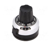 Precise knob | with counting dial | Shaft d: 6.35mm | Ø22x24mm