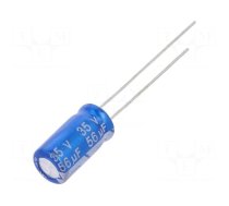 Capacitor: electrolytic | THT | 56uF | 35VDC | Ø6.3x11.5mm | ±20%