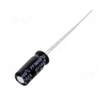 Capacitor: electrolytic | THT | 15uF | 63VDC | Ø5x11mm | Pitch: 2mm | ±20%