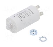 Capacitor: polypropylene | motors, run | 4uF | 470VAC | Ø30x56.5mm