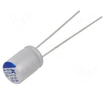 Capacitor: polymer | low ESR | 470uF | 6.3VDC | ESR: 15mΩ | A758 | THT