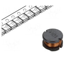 Inductor: wire | SMD | 10uH | 2.3A | ±20% | Q: 25 | Ø: 8mm | H: 5mm | 70mΩ