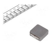 Inductor: wire | SMD | 15uH | 6.25A | 40.9mΩ | ±20% | 10.3x10.3x4mm | IHLP