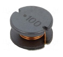 Inductor: wire | SMD | 100uH | 970mA | ±10% | Q: 15 | Ø: 10mm | H: 6mm | 350mΩ