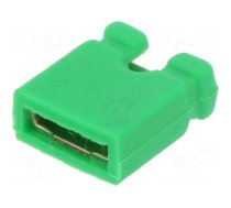 Connector: pin strips | jumper | female | open | 2.54mm | 1x2 | green