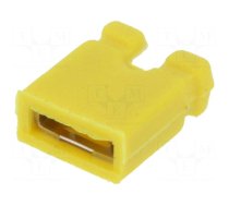 Jumper | pin strips | female | open | 2.54mm | 1x2 | yellow