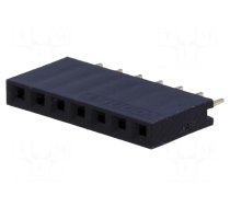 Connector: pin strips | socket | female | PIN: 7 | straight | 2.54mm | THT