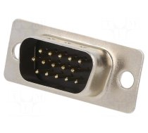 D-Sub | PIN: 15 | plug | male | for panel mounting | straight | soldering