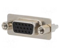 D-Sub | PIN: 15 | socket | female | for panel mounting | straight | 2.5A