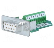 D-Sub | PIN: 9 | plug | female | for cable | screw terminal | Variosub