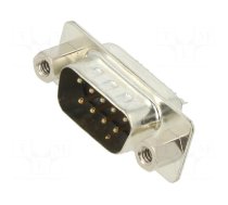 D-Sub | PIN: 9 | plug | male | for cable | soldering | black