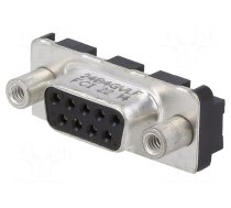 D-Sub | PIN: 9 | socket | female | for panel mounting | straight | 5A