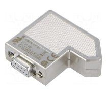 D-Sub | PIN: 9 | plug | female | angled 55° | screw terminal | for cable