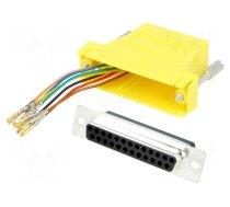 Transition: adapter | D-Sub 25pin female,RJ45 socket | yellow