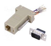 Transition: adapter | D-Sub 9pin male,RJ45 socket