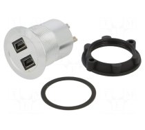 Adapter | for panel mounting,rear side nut | Thread: M22 | 1÷10mm