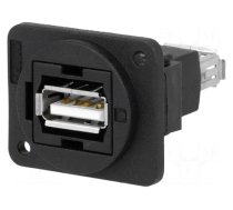 Coupler | USB A socket,both sides | FT | USB 2.0 | plastic | 19x24mm