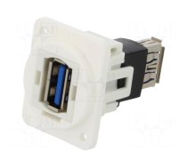 Coupler | USB A socket,both sides | FT | USB 3.0 | plastic | 19x24mm