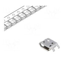 Connector: USB B micro | socket | on PCBs | SMT | PIN: 5 | horizontal