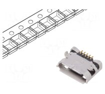 Connector: USB B micro | socket | on PCBs | SMT,THT | PIN: 5 | USB 2.0