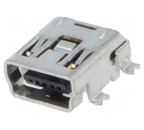 Connector: USB B mini | socket | SMT | PIN: 5 | horizontal