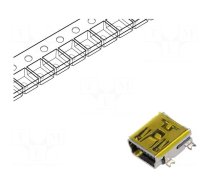 Connector: USB B mini | socket | SMT | PIN: 5 | horizontal | tape